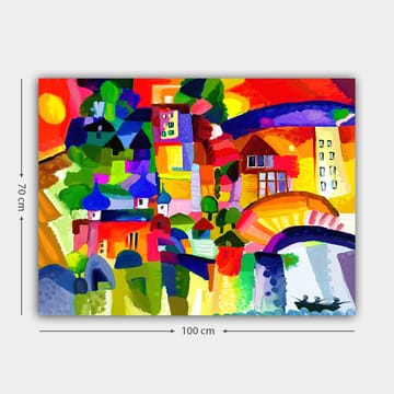 Dekorativ Canvasbilde 70x100 cm - Flerfarget - Interiør - Maleri & posters - Lerretsbilder