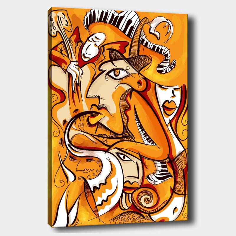Dekorativ Canvasbilde 70x100 cm - Flerfarget - Interiør - Maleri & posters - Lerretsbilder
