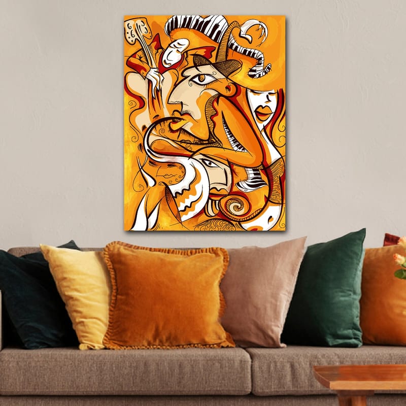 Dekorativ Canvasbilde 70x100 cm - Flerfarget - Interiør - Maleri & posters - Lerretsbilder