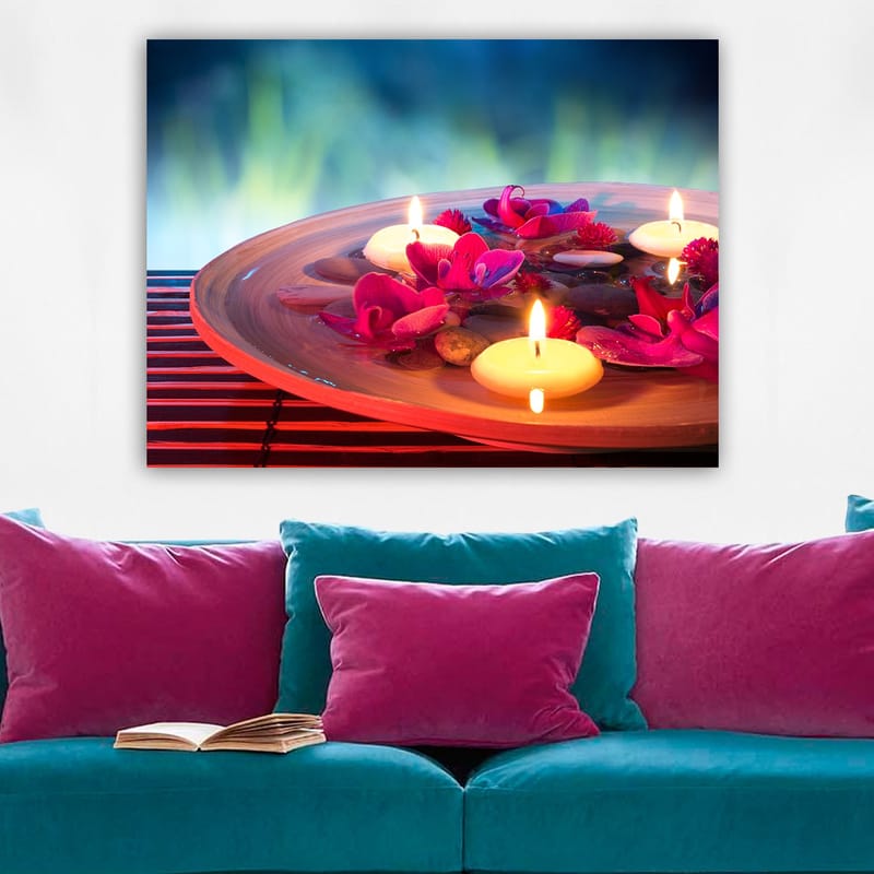 Dekorativ Canvasbilde 70x100 cm - Flerfarget - Interiør - Maleri & posters - Lerretsbilder