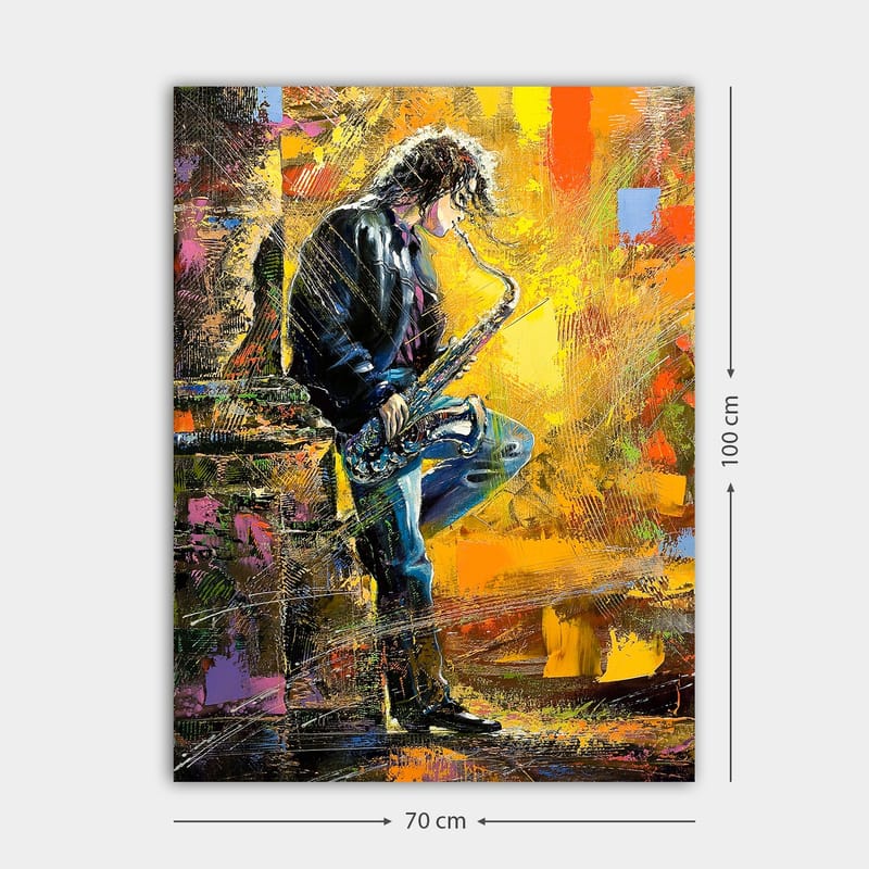 Dekorativ Canvasbilde 70x100 cm - Flerfarget - Interiør - Maleri & posters - Lerretsbilder