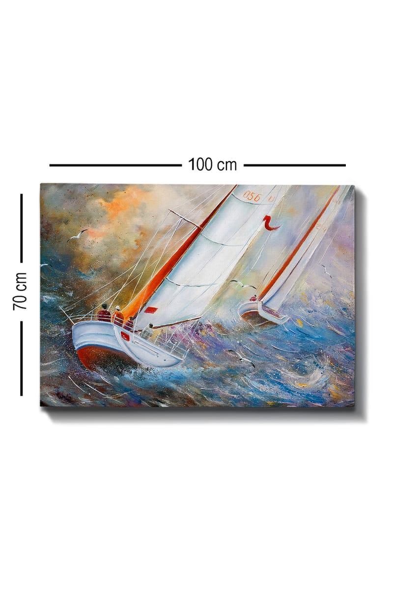 Dekorativ Canvasbilde 70x100 cm - Flerfarget - Interiør - Maleri & posters - Lerretsbilder