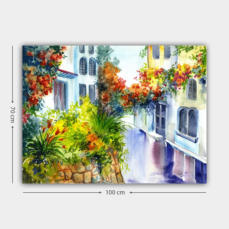 Dekorativ Canvasbilde 70x100 cm - Flerfarget - Interiør - Maleri & posters - Lerretsbilder