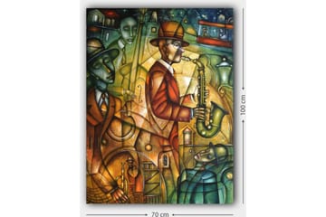 Dekorativ Canvasbilde 70x100 cm - Flerfarget - Interiør - Maleri & posters - Lerretsbilder