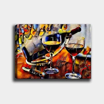 Dekorativ Canvasbilde 70x100 cm - Flerfarget - Interiør - Maleri & posters - Lerretsbilder