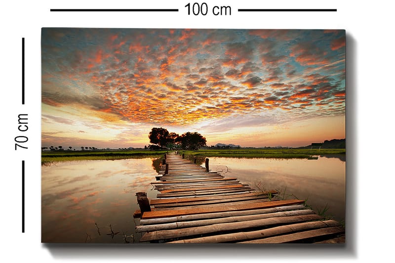 Dekorativ Canvasbilde 70x100 cm - Flerfarget - Interiør - Maleri & posters - Lerretsbilder