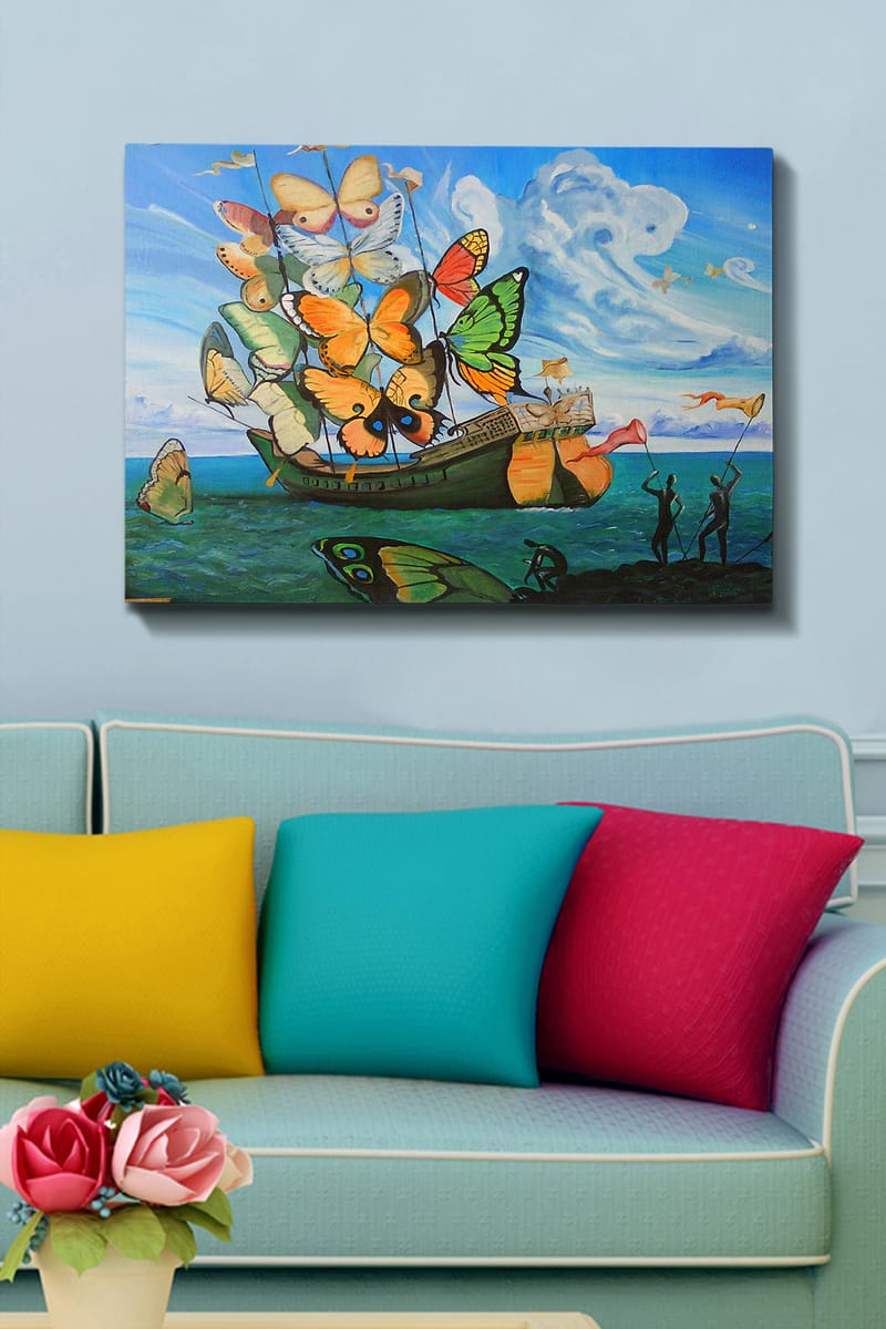 Dekorativ Canvasbilde 70x100 cm - Flerfarget - Interiør - Maleri & posters - Lerretsbilder
