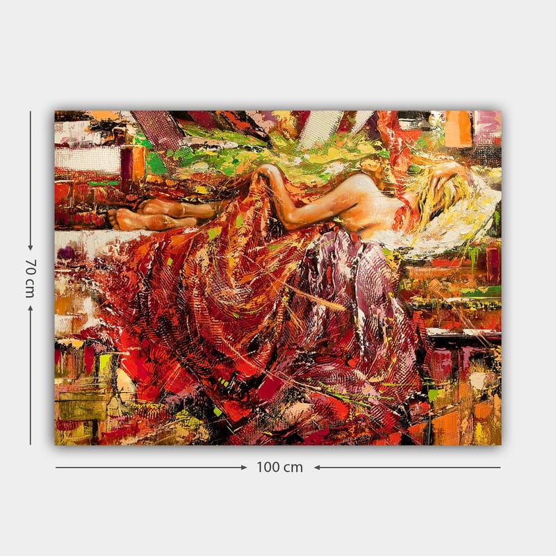 Dekorativ Canvasbilde 70x100 cm - Flerfarget - Interiør - Maleri & posters - Lerretsbilder