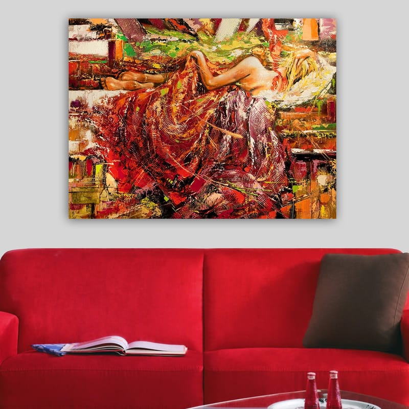 Dekorativ Canvasbilde 70x100 cm - Flerfarget - Interiør - Maleri & posters - Lerretsbilder
