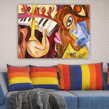 Dekorativ Canvasbilde 70x100 cm - Flerfarget - Interiør - Maleri & posters - Lerretsbilder