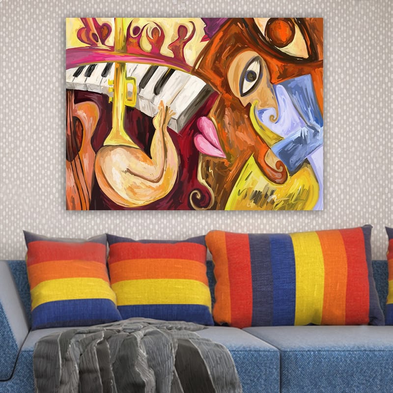 Dekorativ Canvasbilde 70x100 cm - Flerfarget - Interiør - Maleri & posters - Lerretsbilder