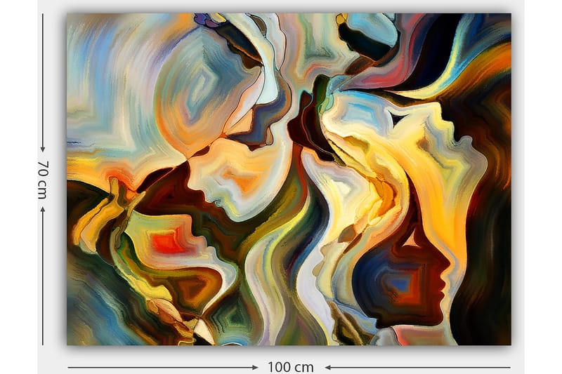 Dekorativ Canvasbilde 70x100 cm - Flerfarget - Interiør - Maleri & posters - Lerretsbilder
