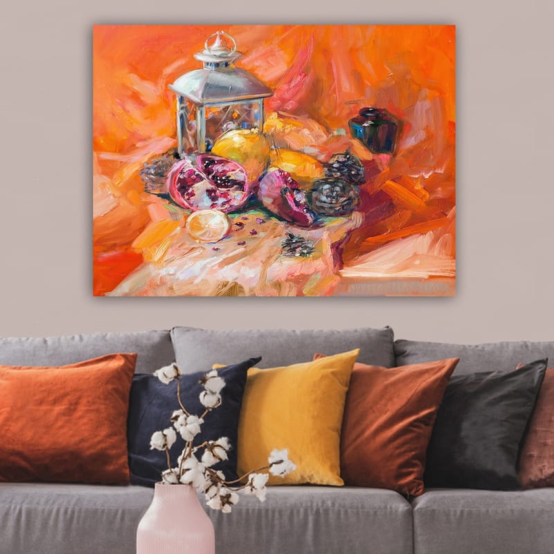 Dekorativ Canvasbilde 70x100 cm - Flerfarget - Interiør - Maleri & posters - Lerretsbilder