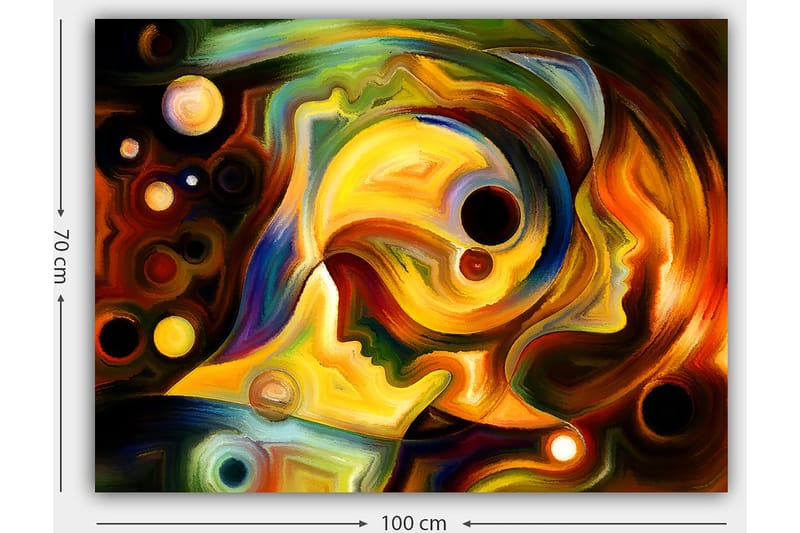 Dekorativ Canvasbilde 70x100 cm - Flerfarget - Interiør - Maleri & posters - Lerretsbilder