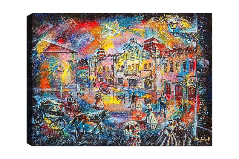 Dekorativ Canvasbilde 70x100 cm - Flerfarget - Interiør - Maleri & posters - Lerretsbilder