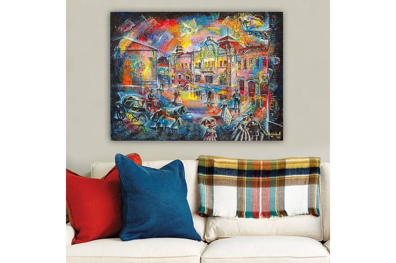 Dekorativ Canvasbilde 70x100 cm - Flerfarget - Interiør - Maleri & posters - Lerretsbilder