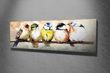 Dekorativ Canvasbilde - Flerfarget - Interiør - Maleri & posters - Lerretsbilder