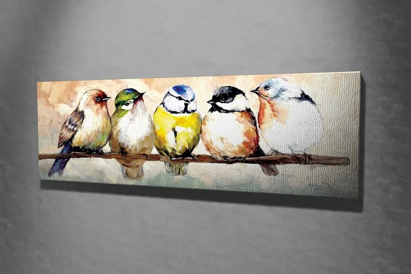 Dekorativ Canvasbilde - Flerfarget - Interiør - Maleri & posters - Lerretsbilder