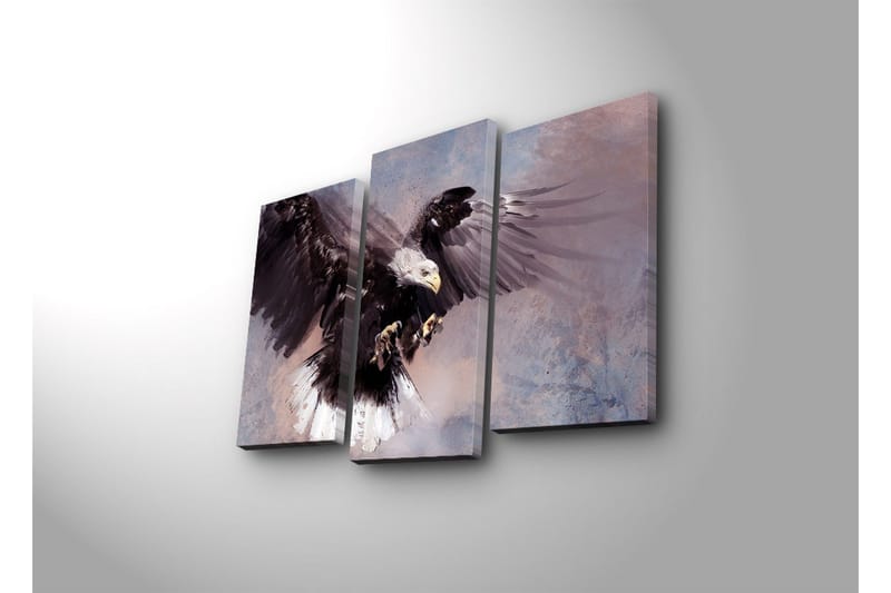 Dekorativ Canvasbilde LED-belysning 3 Deler - Flerfarget - Interiør - Maleri & posters - Lerretsbilder