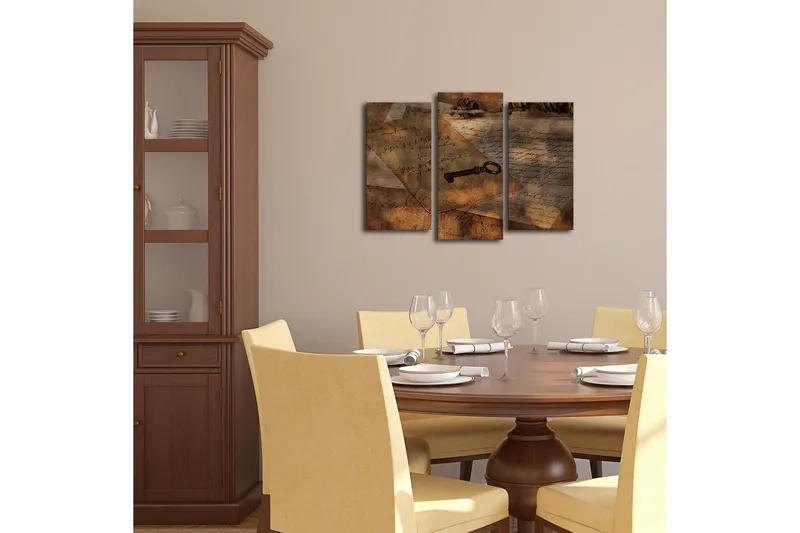 Dekorativ Canvasbilde LED-belysning 3 Deler - Flerfarget - Interiør - Maleri & posters - Lerretsbilder