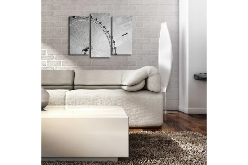 Dekorativ Canvasbilde LED-belysning 3 Deler - Flerfarget - Interiør - Maleri & posters - Lerretsbilder