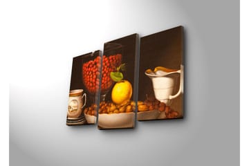 Dekorativ Canvasbilde LED-belysning 3 Deler - Flerfarget - Interiør - Maleri & posters - Lerretsbilder