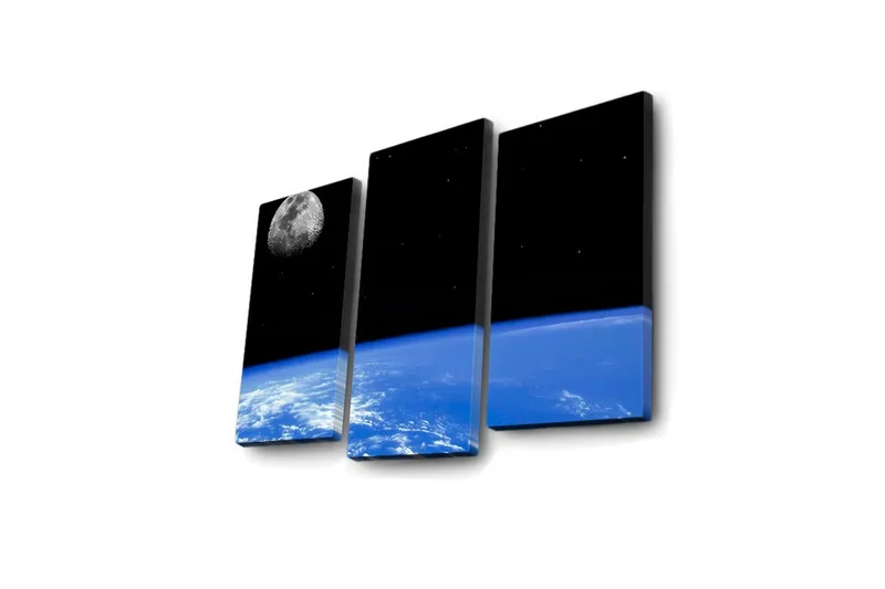 Dekorativ Canvasbilde LED-belysning 3 Deler - Flerfarget - Interiør - Maleri & posters - Lerretsbilder