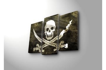 Dekorativ Canvasbilde LED-belysning 3 Deler - Flerfarget - Interiør - Maleri & posters - Lerretsbilder