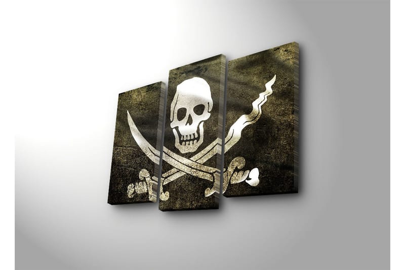 Dekorativ Canvasbilde LED-belysning 3 Deler - Flerfarget - Interiør - Maleri & posters - Lerretsbilder