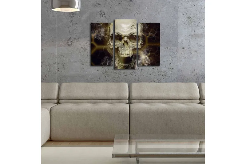Dekorativ Canvasbilde LED-belysning 3 Deler - Flerfarget - Interiør - Maleri & posters - Lerretsbilder