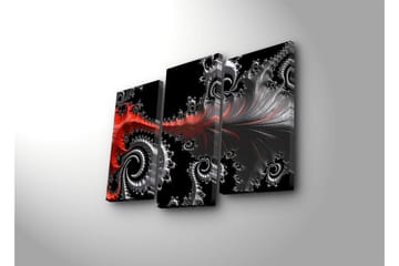 Dekorativ Canvasbilde LED-belysning 3 Deler - Flerfarget - Interiør - Maleri & posters - Lerretsbilder