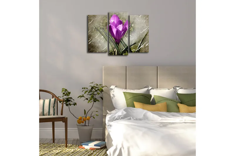 Dekorativ Canvasbilde LED-belysning 3 Deler - Flerfarget - Interiør - Maleri & posters - Lerretsbilder