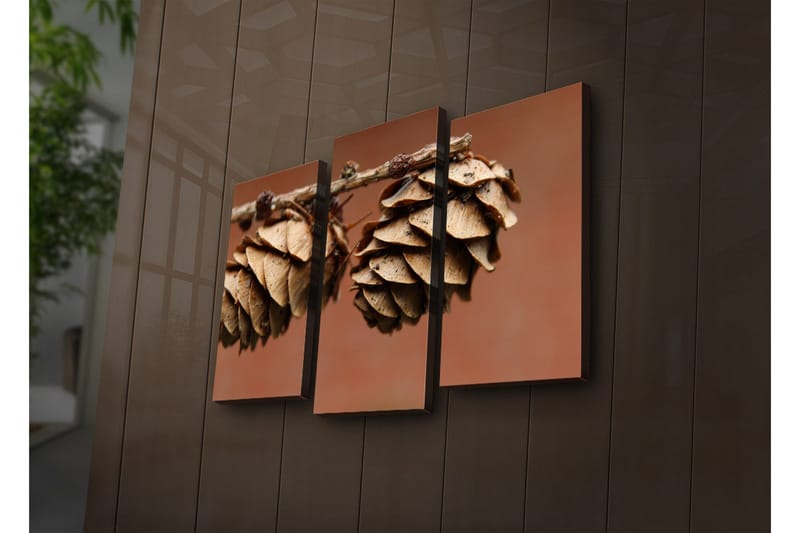 Dekorativ Canvasbilde LED-belysning 3 Deler - Flerfarget - Interiør - Maleri & posters - Lerretsbilder