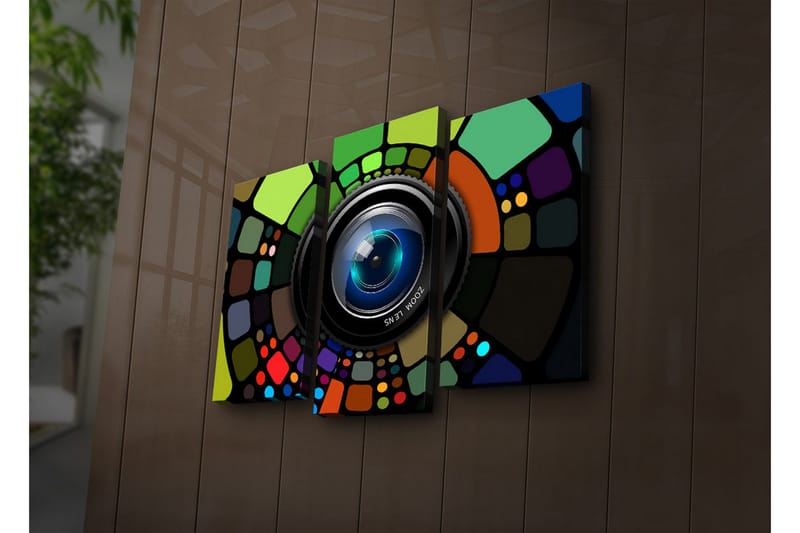 Dekorativ Canvasbilde LED-belysning 3 Deler - Flerfarget - Interiør - Maleri & posters - Lerretsbilder