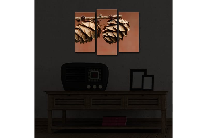 Dekorativ Canvasbilde LED-belysning 3 Deler - Flerfarget - Interiør - Maleri & posters - Lerretsbilder