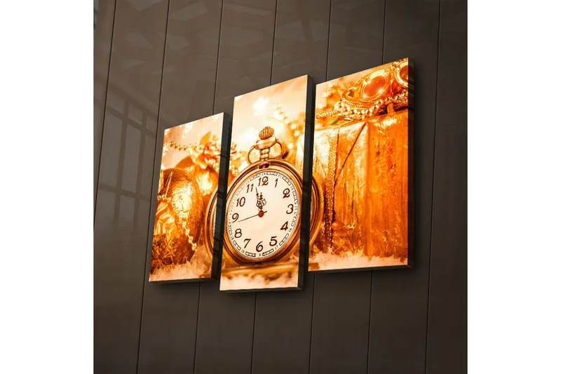 Dekorativ Canvasbilde LED-belysning 3 Deler - Flerfarget - Interiør - Maleri & posters - Lerretsbilder