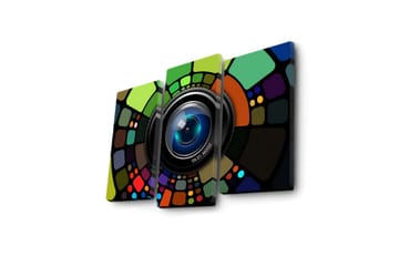 Dekorativ Canvasbilde LED-belysning 3 Deler - Flerfarget - Interiør - Maleri & posters - Lerretsbilder