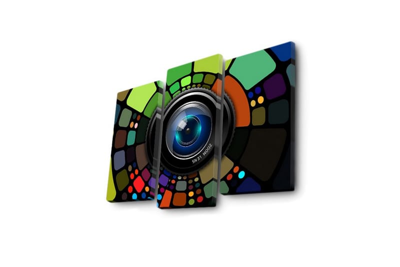 Dekorativ Canvasbilde LED-belysning 3 Deler - Flerfarget - Interiør - Maleri & posters - Lerretsbilder