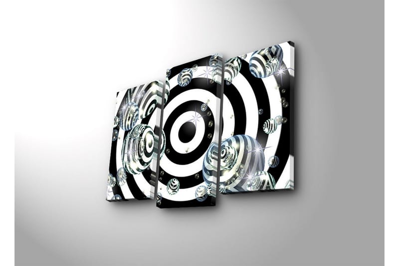 Dekorativ Canvasbilde LED-belysning 3 Deler - Flerfarget - Interiør - Maleri & posters - Lerretsbilder