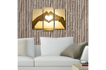 Dekorativ Canvasbilde LED-belysning 3 Deler - Flerfarget - Interiør - Maleri & posters - Lerretsbilder