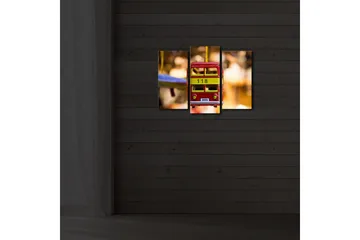 Dekorativ Canvasbilde LED-belysning 3 Deler - Flerfarget - Interiør - Maleri & posters - Lerretsbilder