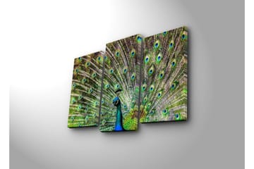 Dekorativ Canvasbilde LED-belysning 3 Deler - Flerfarget - Interiør - Maleri & posters - Lerretsbilder