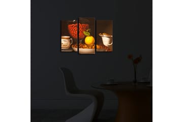 Dekorativ Canvasbilde LED-belysning 3 Deler - Flerfarget - Interiør - Maleri & posters - Lerretsbilder