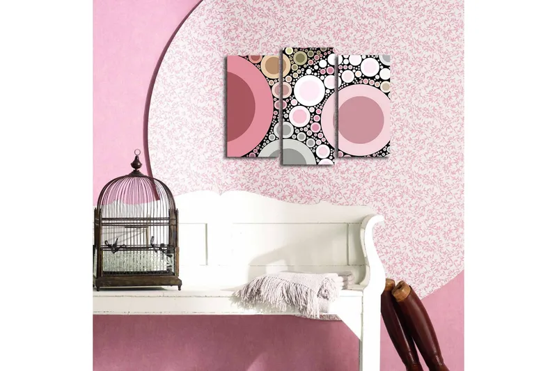 Dekorativ Canvasbilde LED-belysning 3 Deler - Flerfarget - Interiør - Maleri & posters - Lerretsbilder