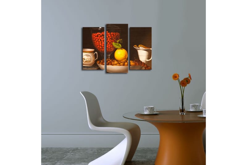 Dekorativ Canvasbilde LED-belysning 3 Deler - Flerfarget - Interiør - Maleri & posters - Lerretsbilder