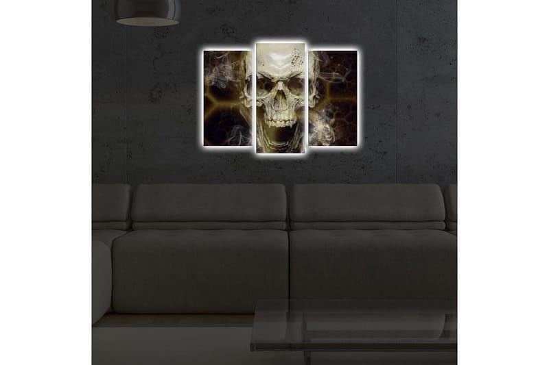 Dekorativ Canvasbilde LED-belysning 3 Deler - Flerfarget - Interiør - Maleri & posters - Lerretsbilder