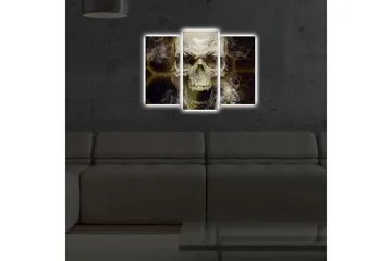 Dekorativ Canvasbilde LED-belysning 3 Deler - Flerfarget - Interiør - Maleri & posters - Lerretsbilder