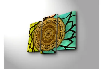 Dekorativ Canvasbilde LED-belysning 3 Deler - Flerfarget - Interiør - Maleri & posters - Lerretsbilder