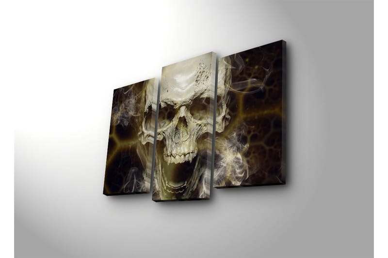 Dekorativ Canvasbilde LED-belysning 3 Deler - Flerfarget - Interiør - Maleri & posters - Lerretsbilder