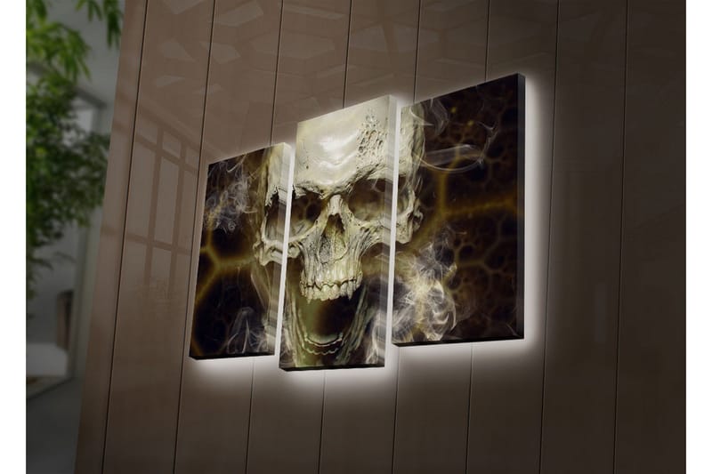 Dekorativ Canvasbilde LED-belysning 3 Deler, Flerfarget